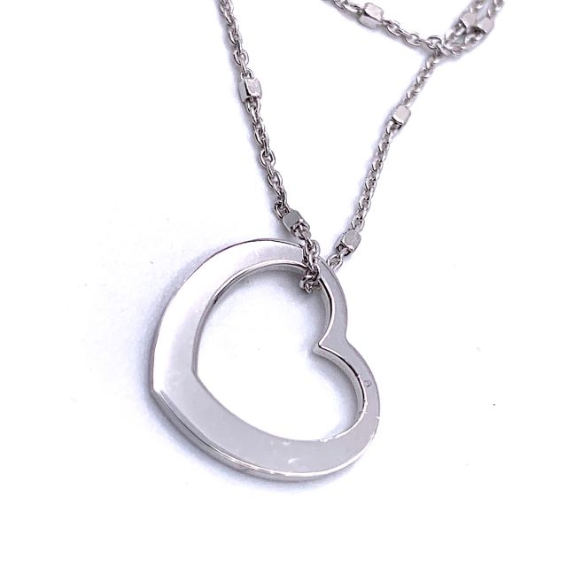 Collana in argento 925‰ con cuore rodio