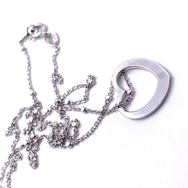 Collana in argento 925‰ con cuore rodio