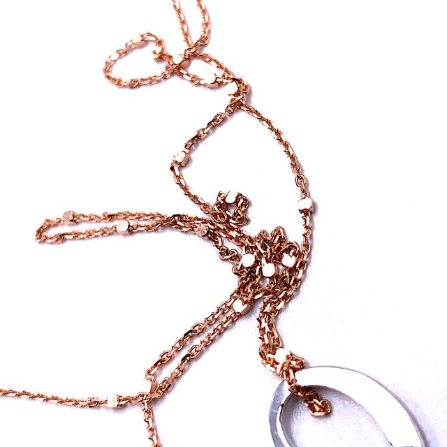 Collana in argento rosè 925‰ con cuore 