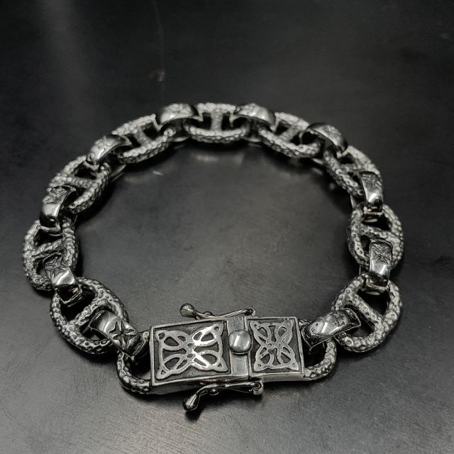 Bracciale in argento maglia marina