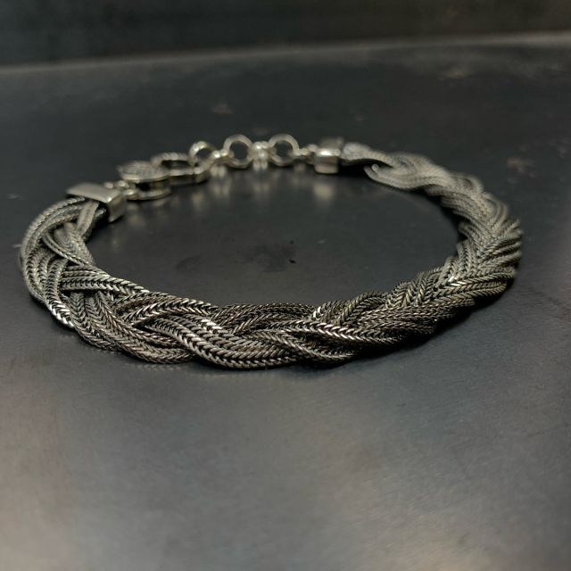 Bracciale in argento treccia