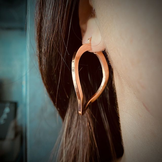 orecchini in argento 925‰ con finitura rosata 