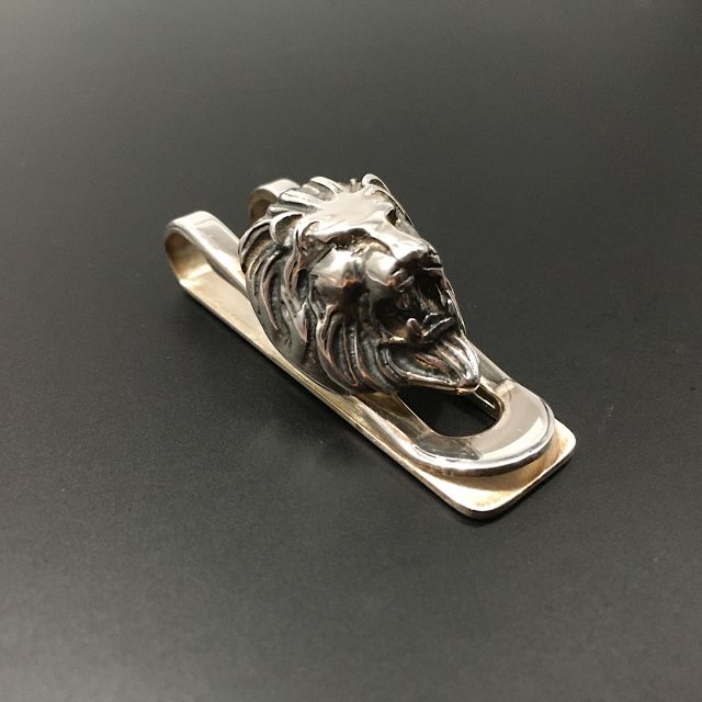 fermasoldi con leone in argento 925‰