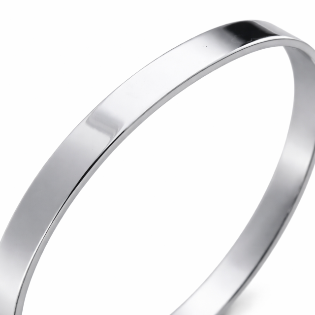 Bracciale in argento rigido lastra personalizzabile