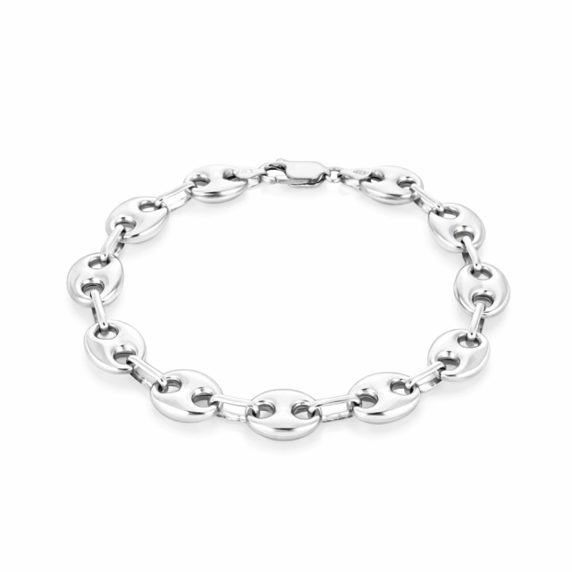 Bracciale in argento maglia marina 