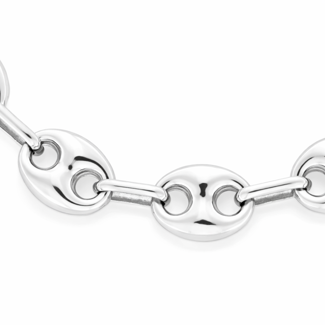 Bracciale in argento maglia marina 