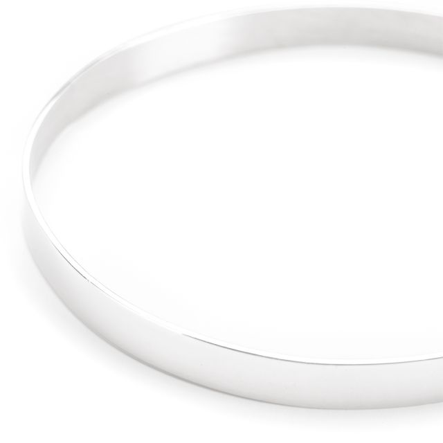 Bracciale rigido piatto in argento