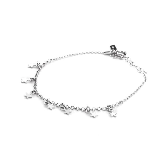 Bracciale in argento con stelle pendenti