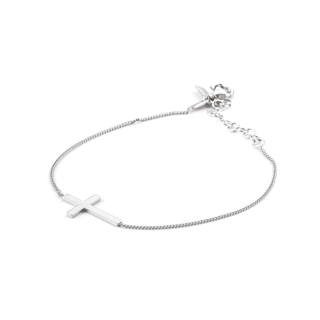 Bracciale in argento con croce