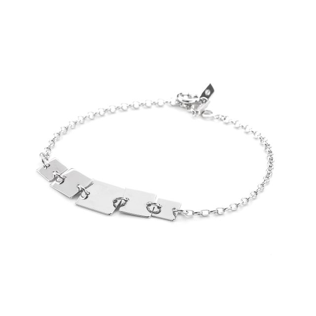 Bracciale in argento con quadrati