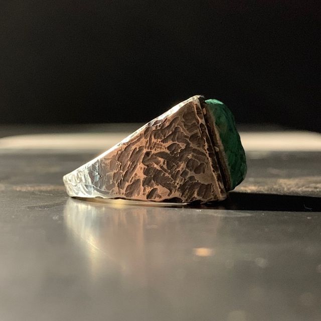 Anello argento Malakite 