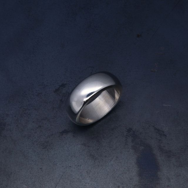 Fascia in argento 925‰ bombata
