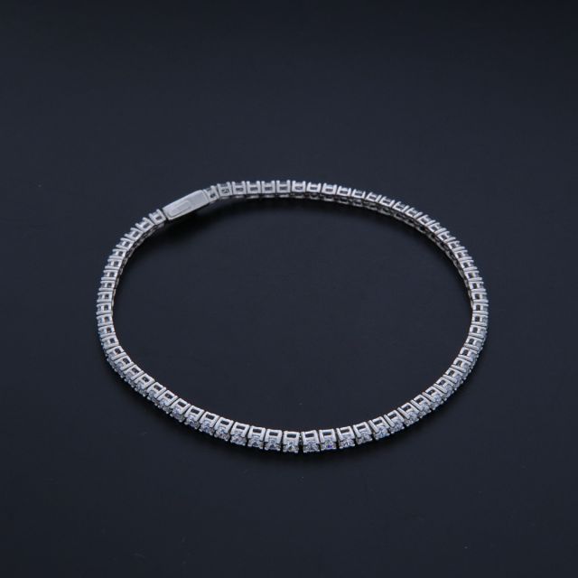 bracciale tennis argento e zirconi 2.5 mm