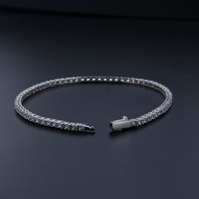 bracciale tennis argento e zirconi 2.5 mm