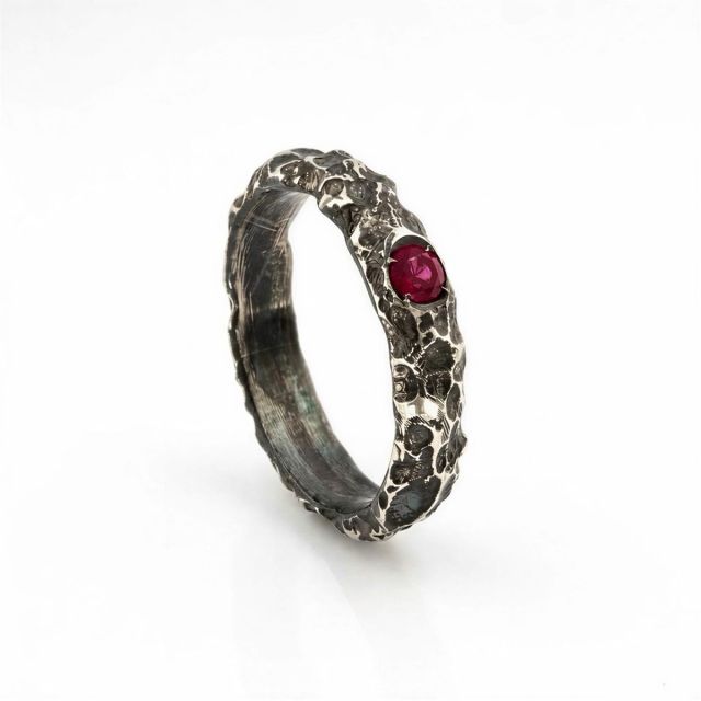 ANELLO SOLID CON RUBINO NATURALE