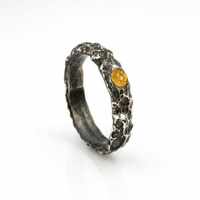 ANELLO SOLID CON ZAFFIRO GIALLO NATURALE