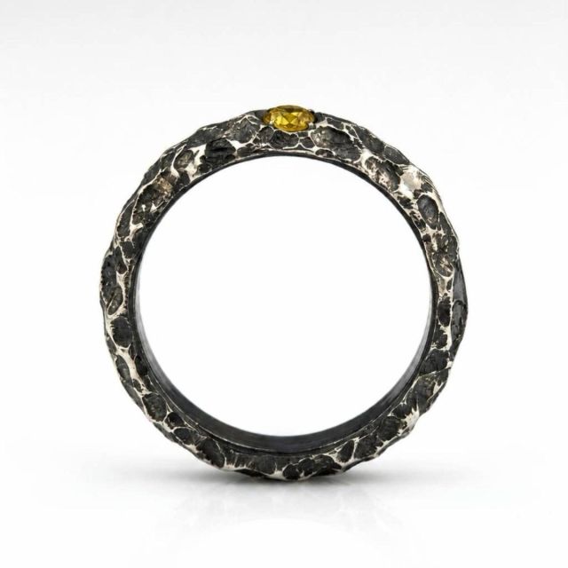 ANELLO SOLID CON ZAFFIRO GIALLO NATURALE